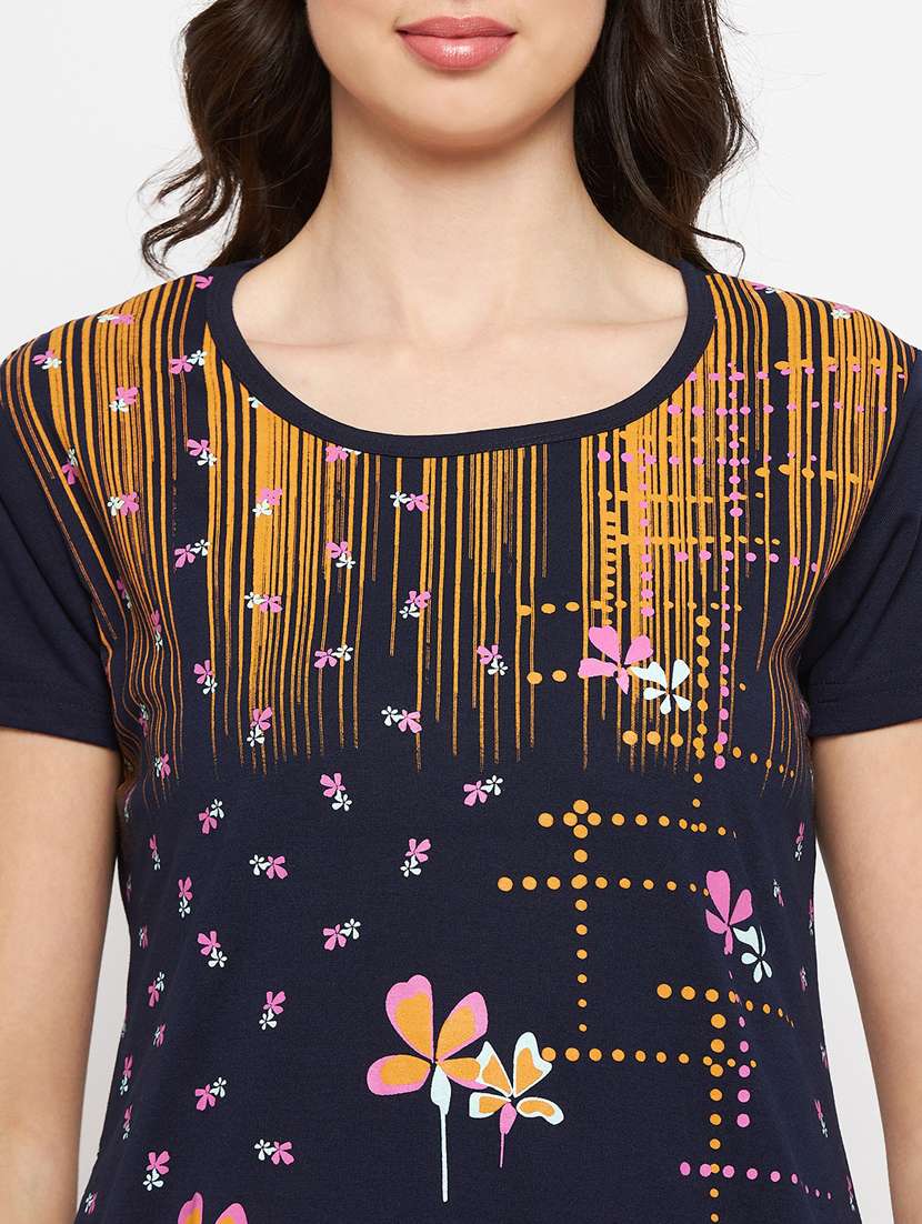 navy blue cotton regular tshirt - 19719925 -  Standard Image - 5