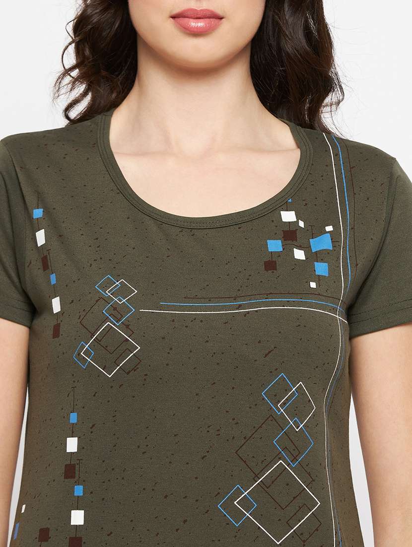 olive cotton regular tshirt - 19719931 -  Standard Image - 5