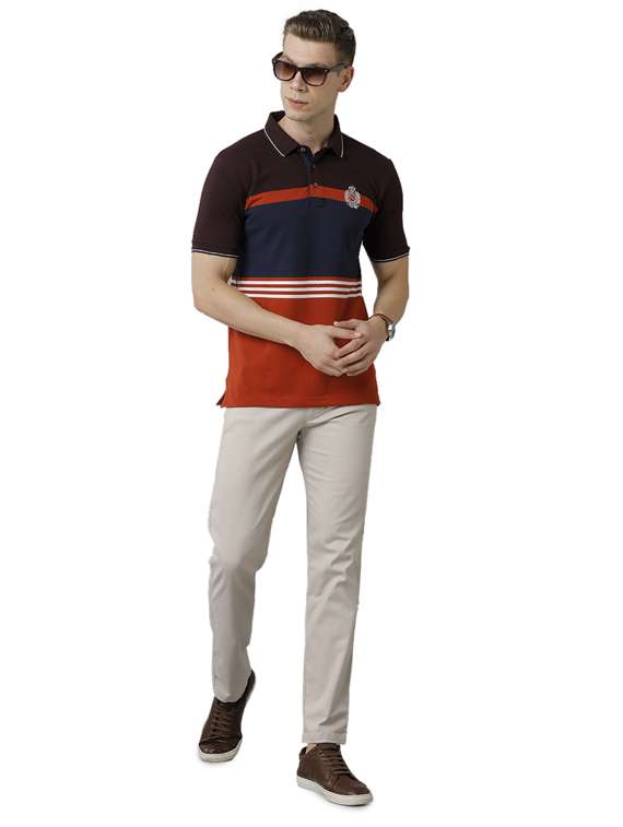 color blocked polo t-shirt - 19720136 -  Standard Image - 3