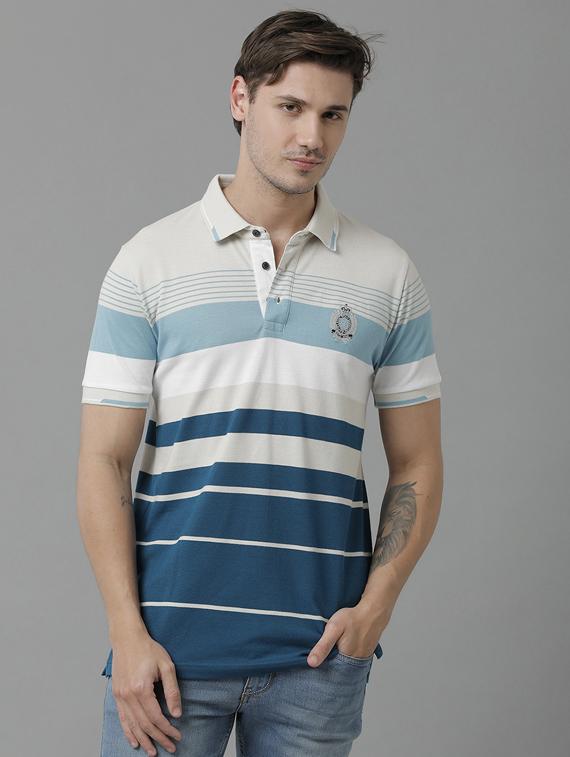 striped polo t-shirt - 19720150 - Zoom Image - 0