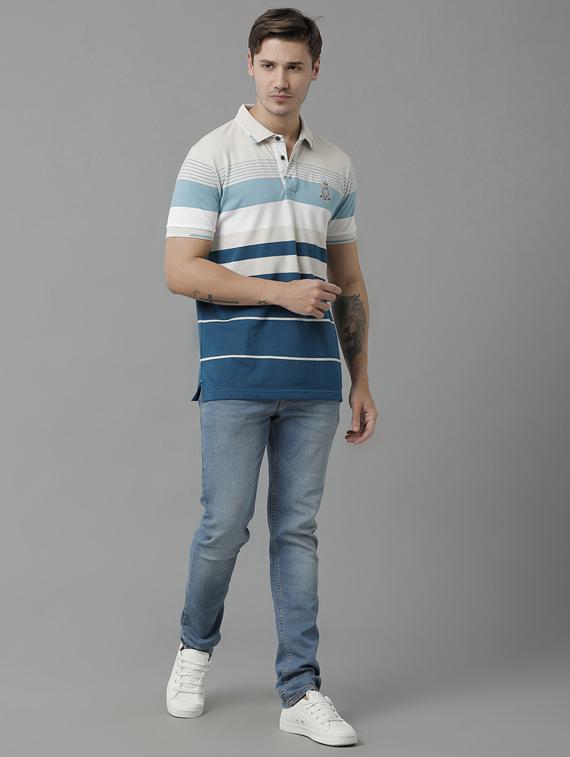 striped polo t-shirt - 19720150 - Standard Image - 3