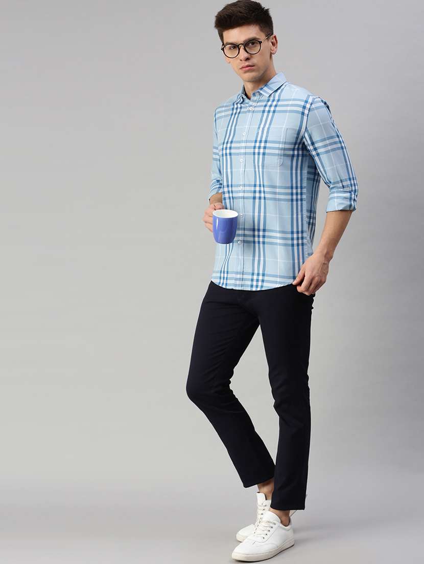 mens checks casual shirt - 19722496 -  Standard Image - 3