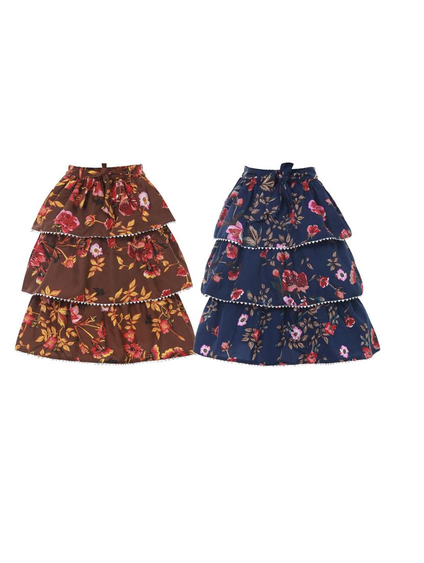 girls pack of 2 printed layered skirt - 19722796 -  Zoom Image - 0