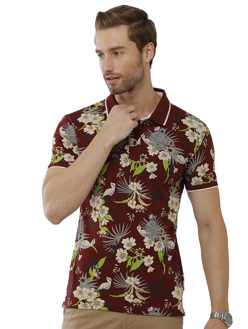 floral printed polo t-shirt - 19723114 -  Standard Image - 0
