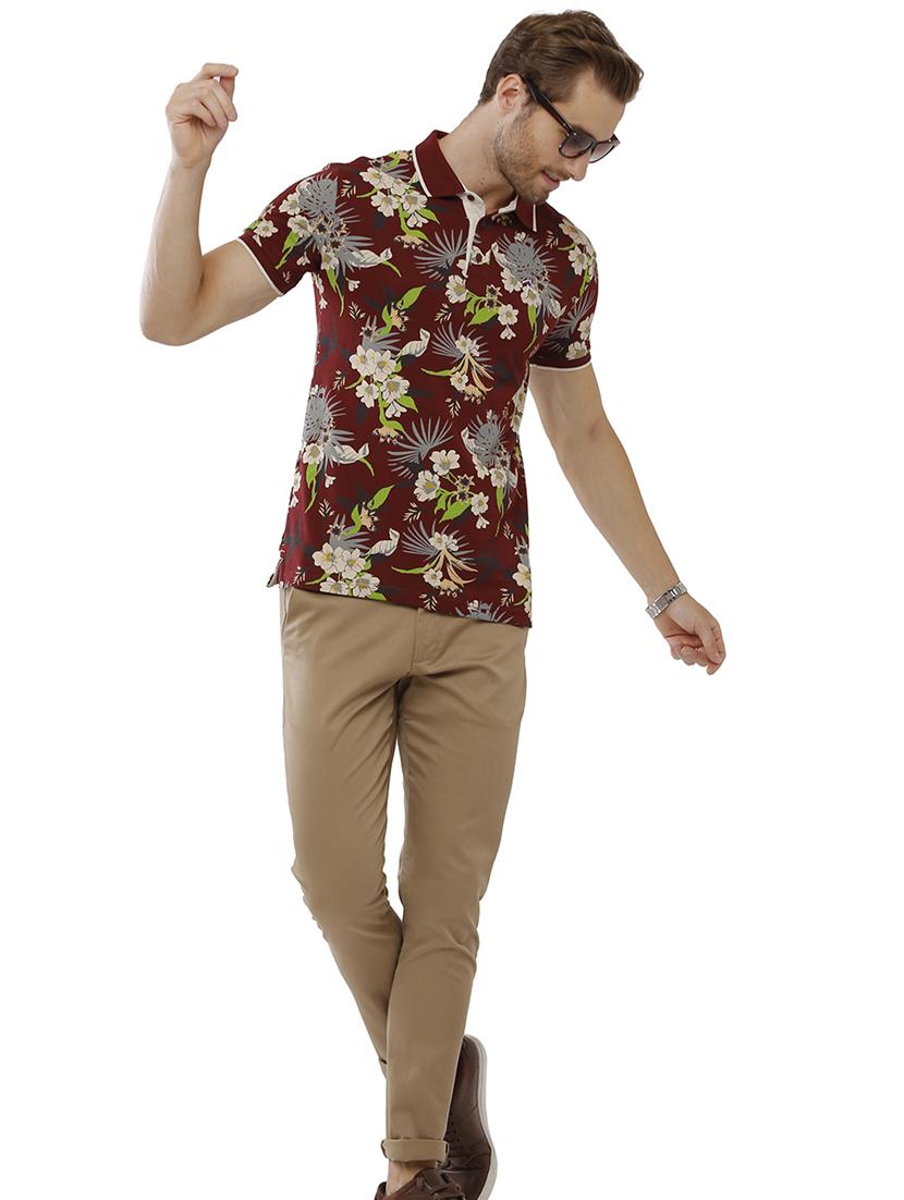 floral printed polo t-shirt - 19723114 - Standard Image - 3