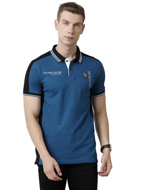 color blocked polo t-shirt - 19723124 - Standard Image - 0