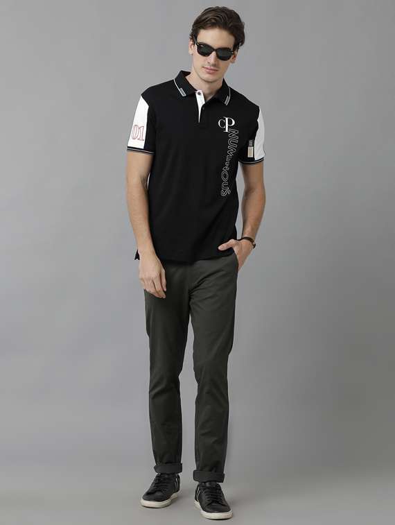 printed cotton polo t-shirt - 19723311 -  Standard Image - 3