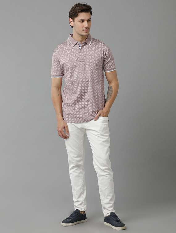 printed cotton polo t-shirt - 19723322 -  Standard Image - 3