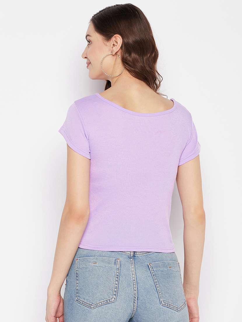 women's crop scoop neck top - 19723828 -  Standard Image - 3