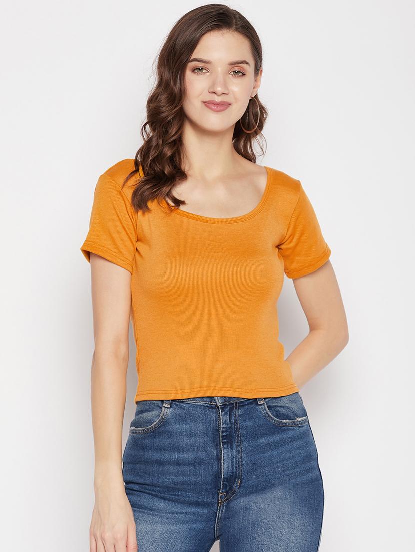 women's crop scoop neck top - 19723831 -  Zoom Image - 0