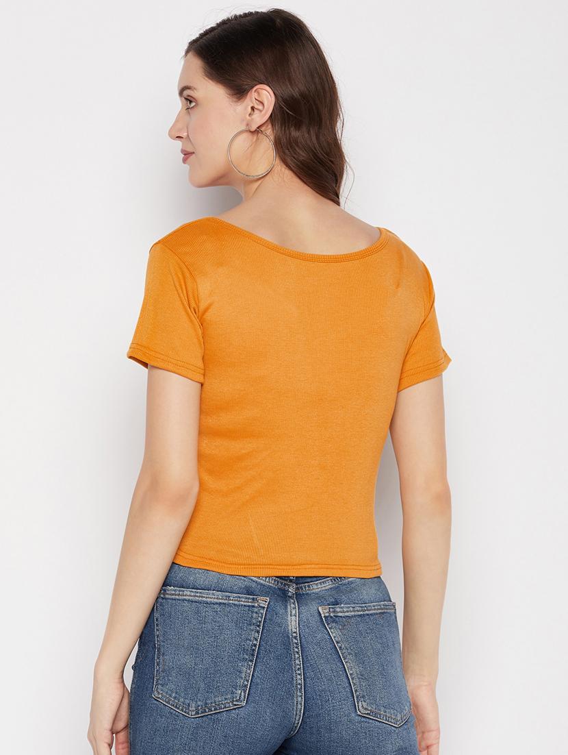 women's crop scoop neck top - 19723831 - Standard Image - 3