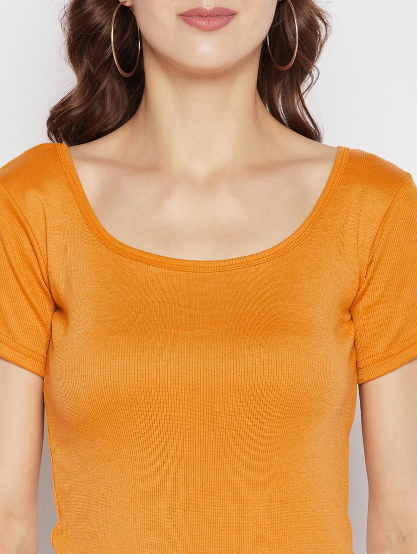 women's crop scoop neck top - 19723831 - Standard Image - 5