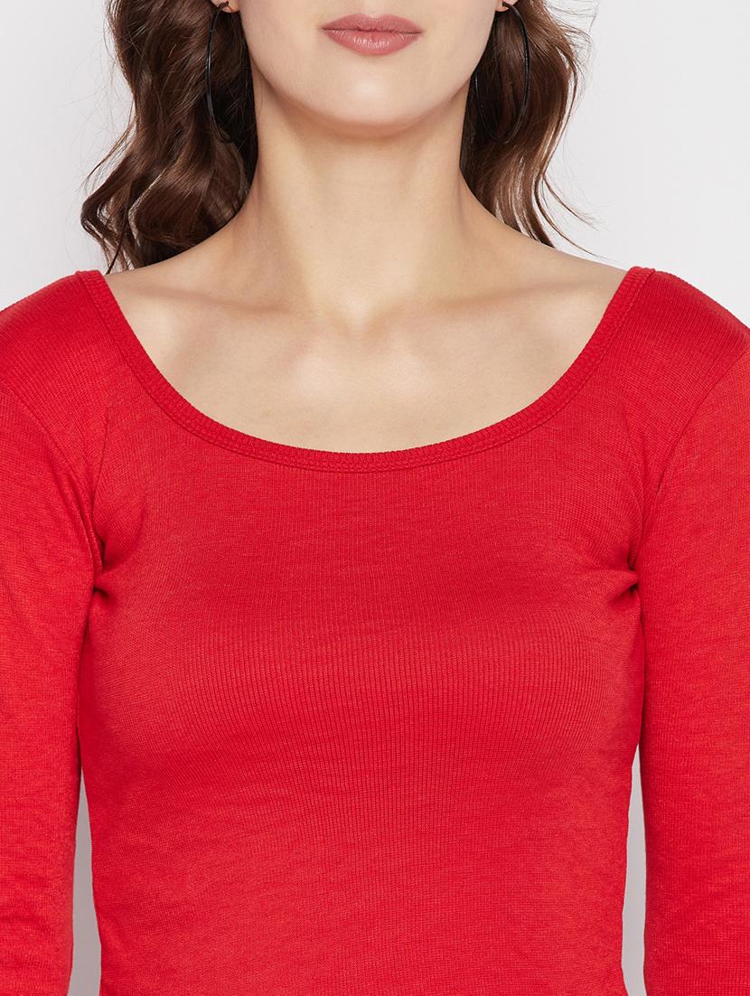women's crop scoop neck top - 19723835 - Standard Image - 5