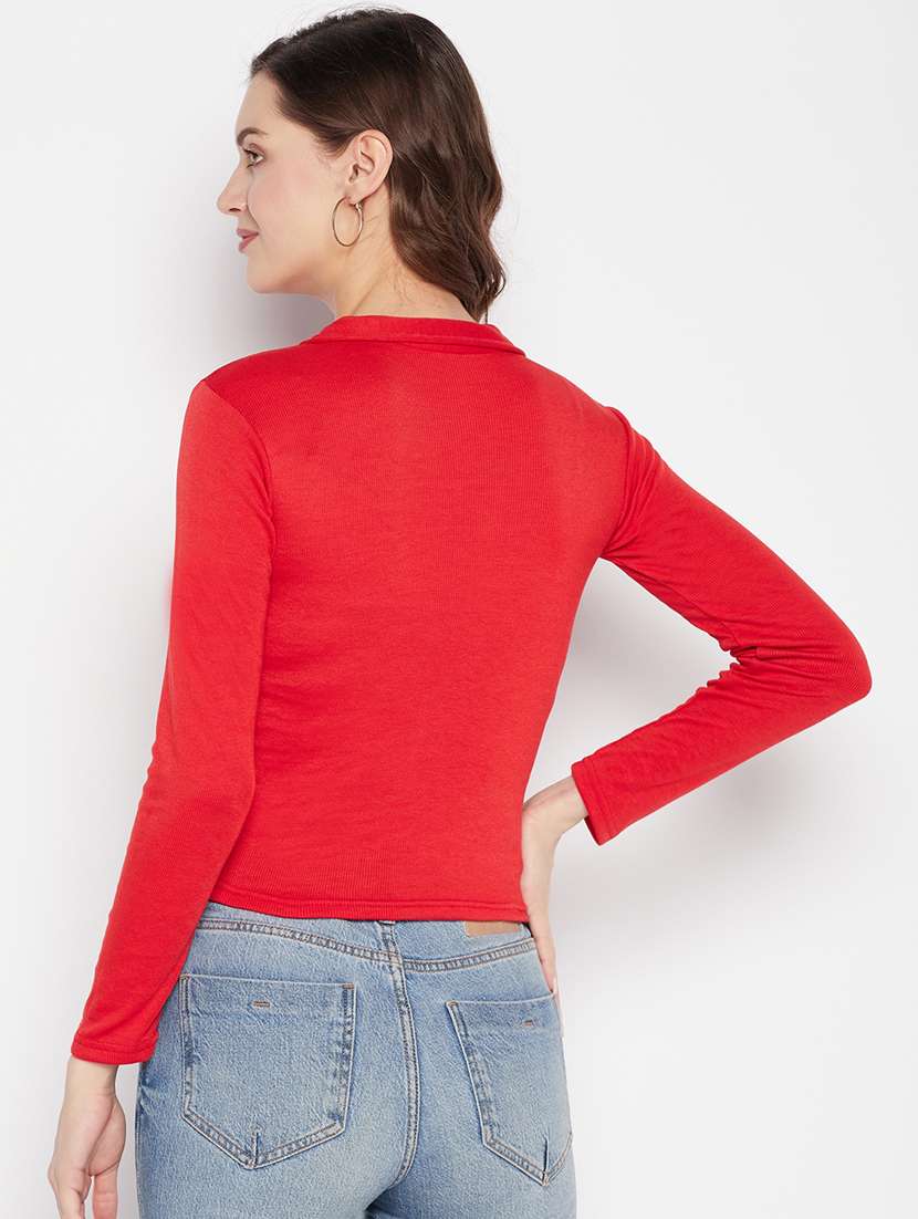 women's crop collared top - 19723854 -  Standard Image - 3