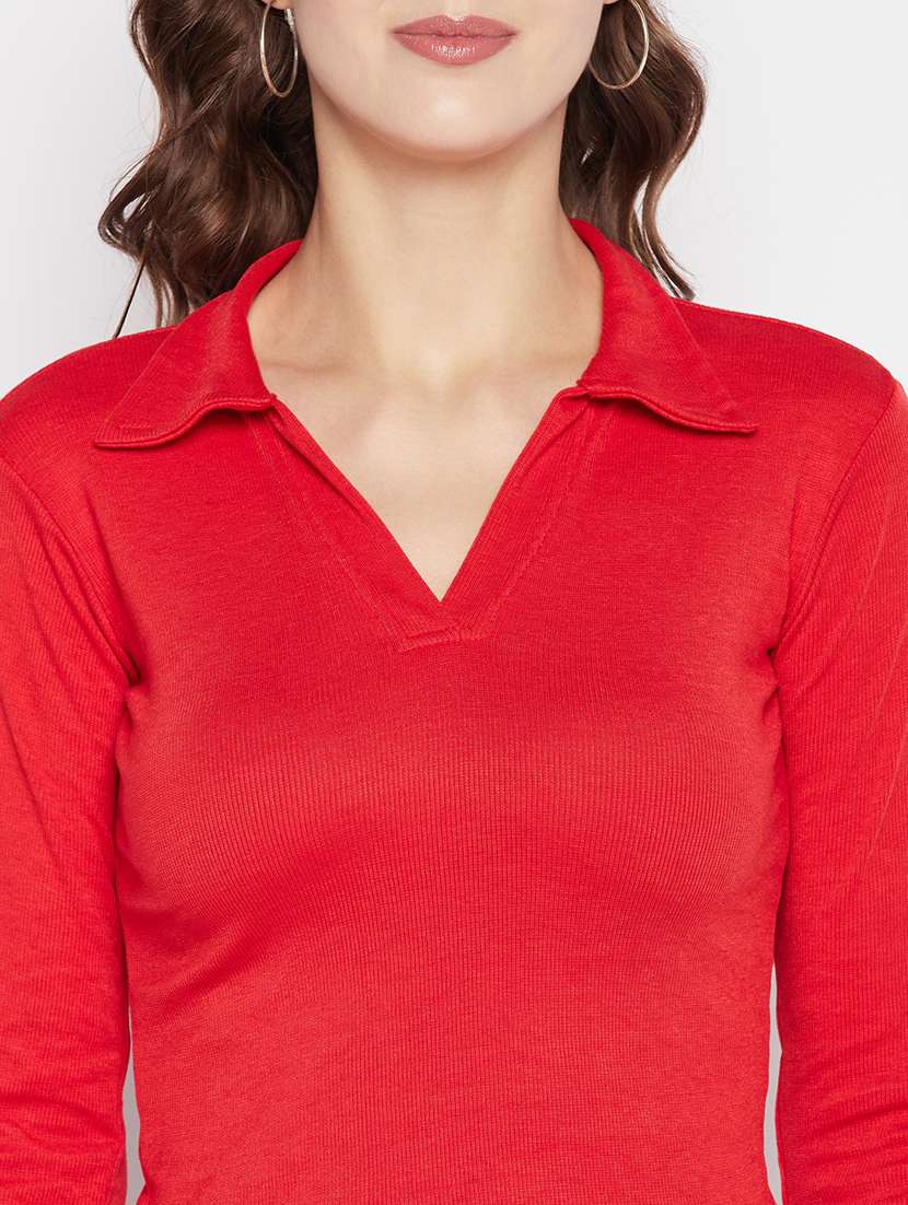 women's crop collared top - 19723854 -  Standard Image - 5