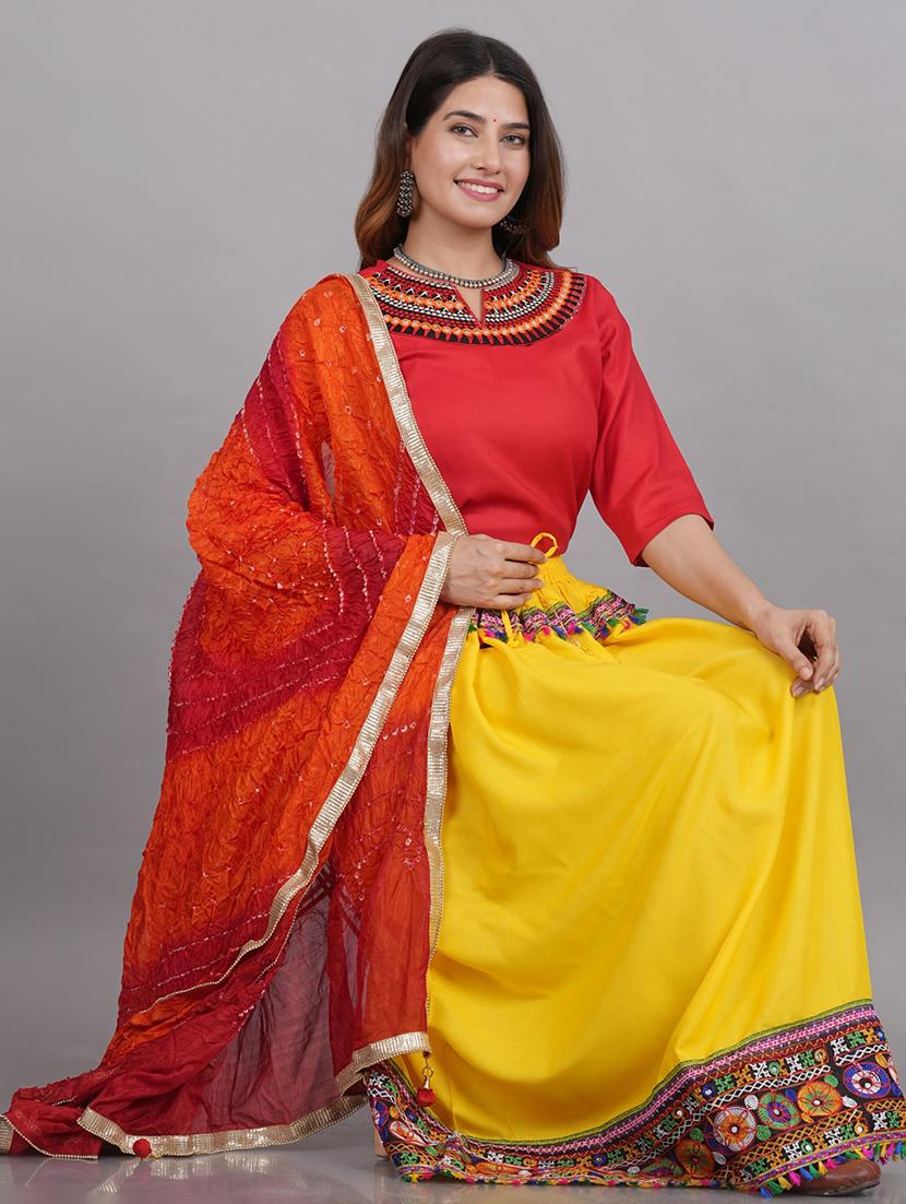 embroidered skirt top set - 19723915 - Standard Image - 3