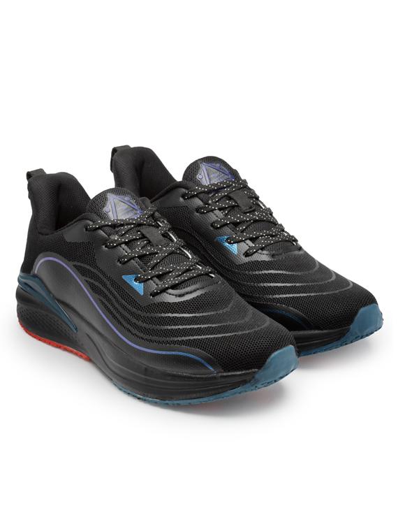 black mesh sport shoes