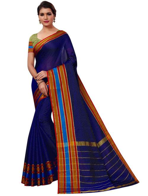 self designed printed saree with blouse - 19727132 - Standard Image - 0