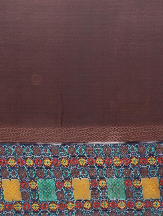 women's printed brown colored saree with blouse - 19727279 - Standard Image - 3