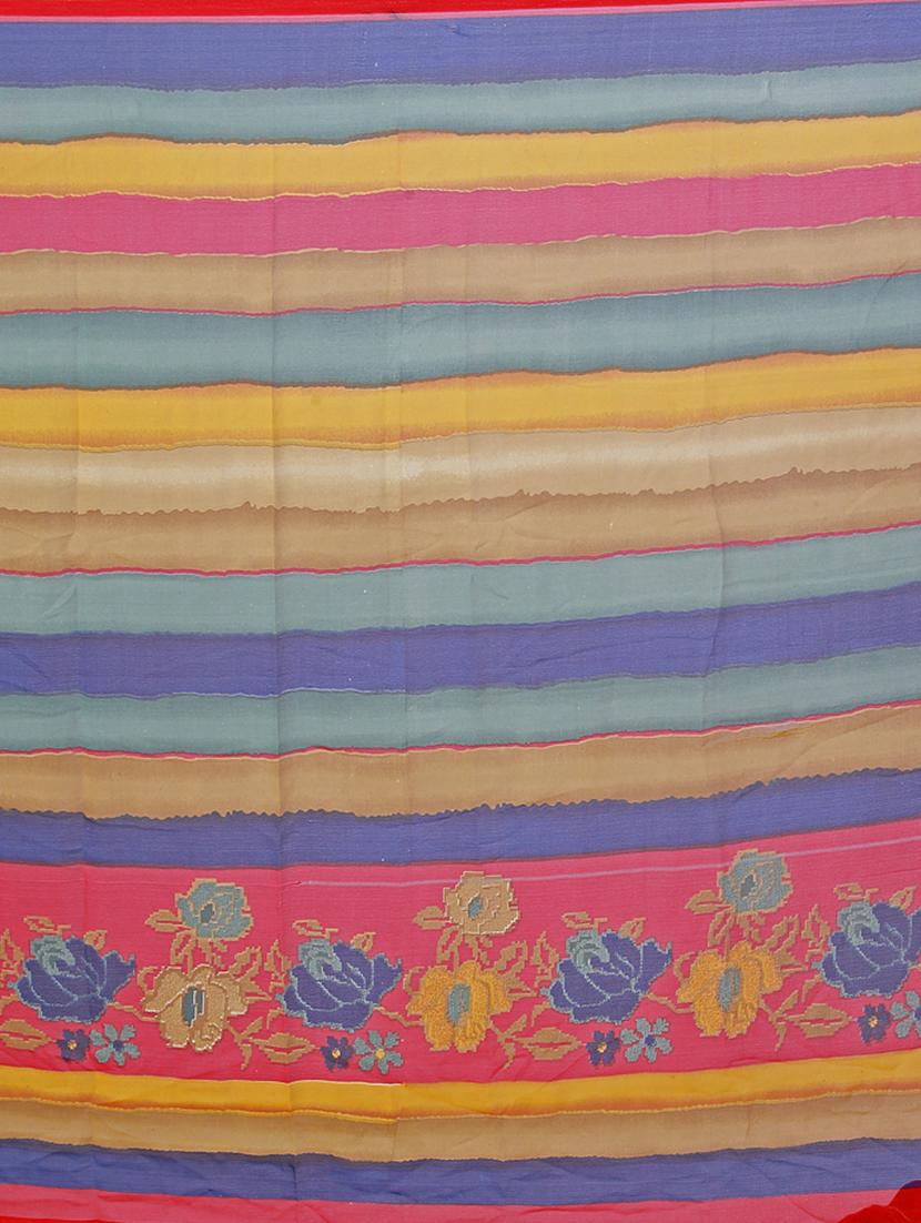 women's printed multi colored saree with blouse - 19727295 - Standard Image - 3
