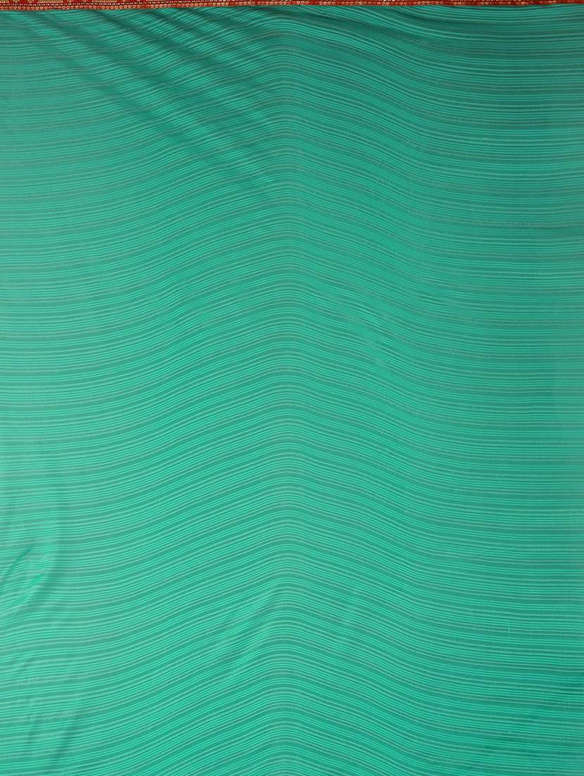 lace bordered printed saree with blouse - 19727638 - Standard Image - 3