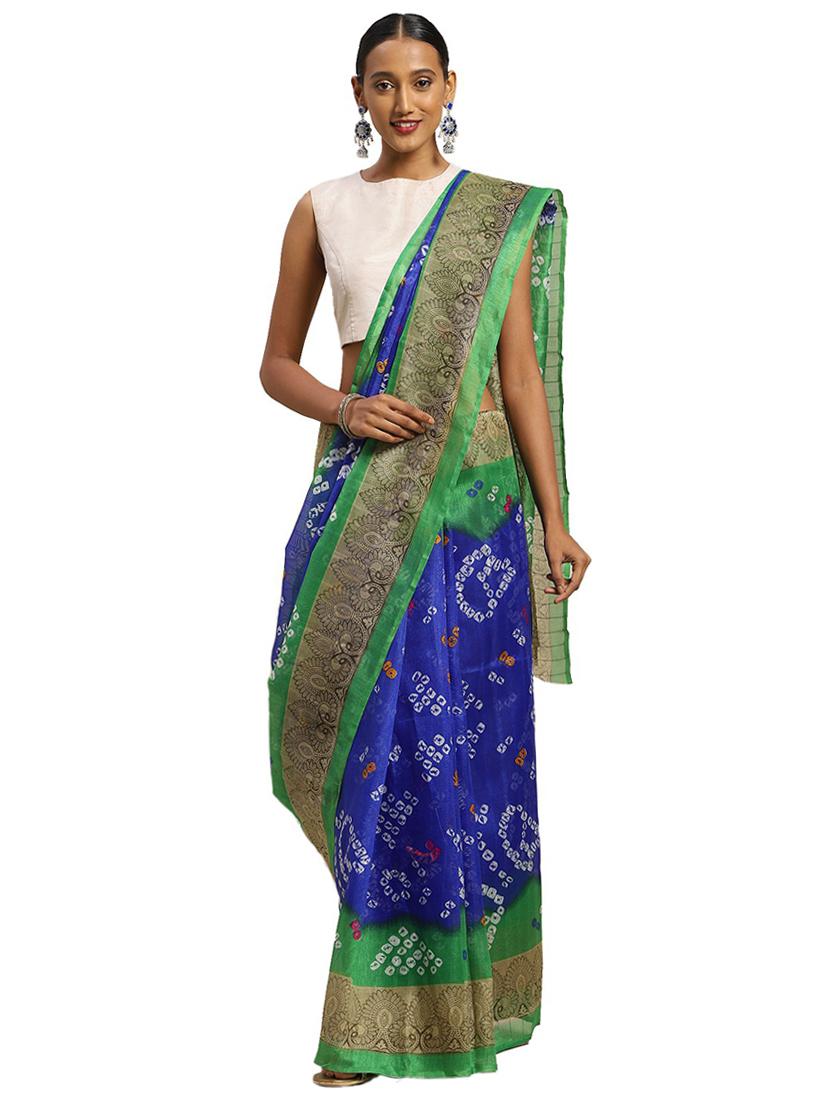 self designed printed saree with blouse - 19728568 - Zoom Image - 0