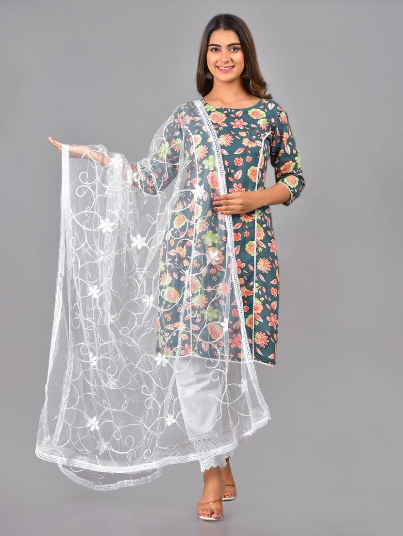 floral kurta pant set - 19730867 - Zoom Image - 0
