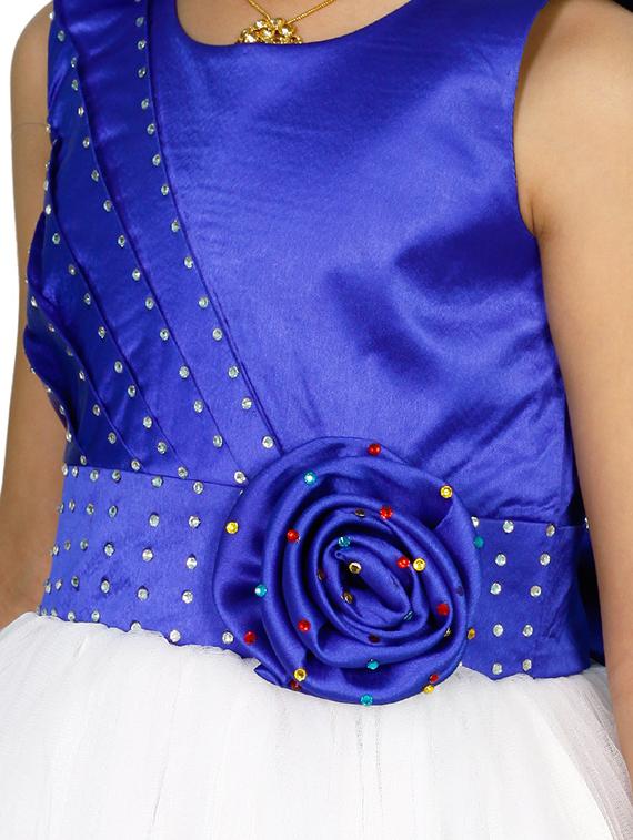 girls boat neck embellished frock - 19731528 - Standard Image - 3