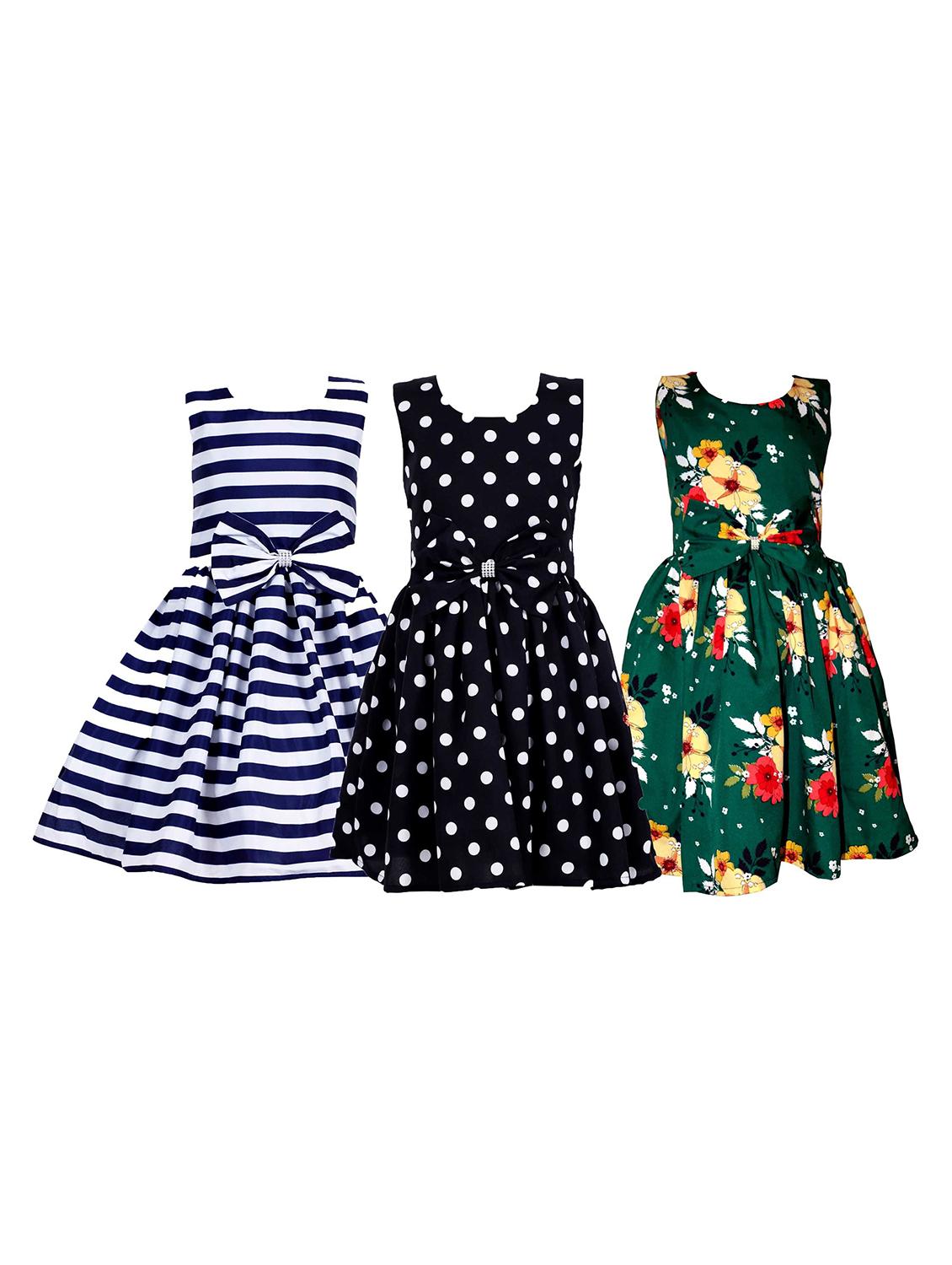 girls pack of 3 printed frocks - 19731575 -  Zoom Image - 0