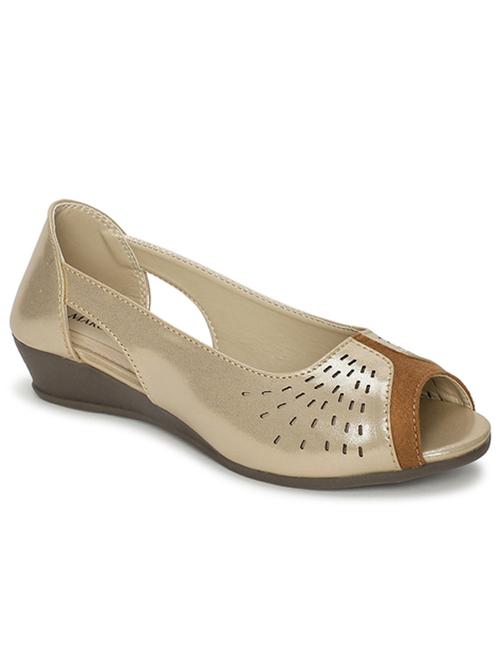gold pu ballerina - 19733945 - Standard Image - 0