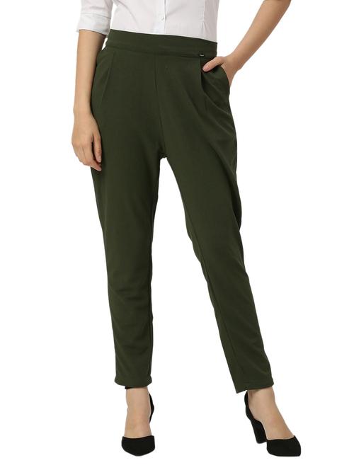 solid cotton lycra flat front trouser - 19734390 - Standard Image - 0