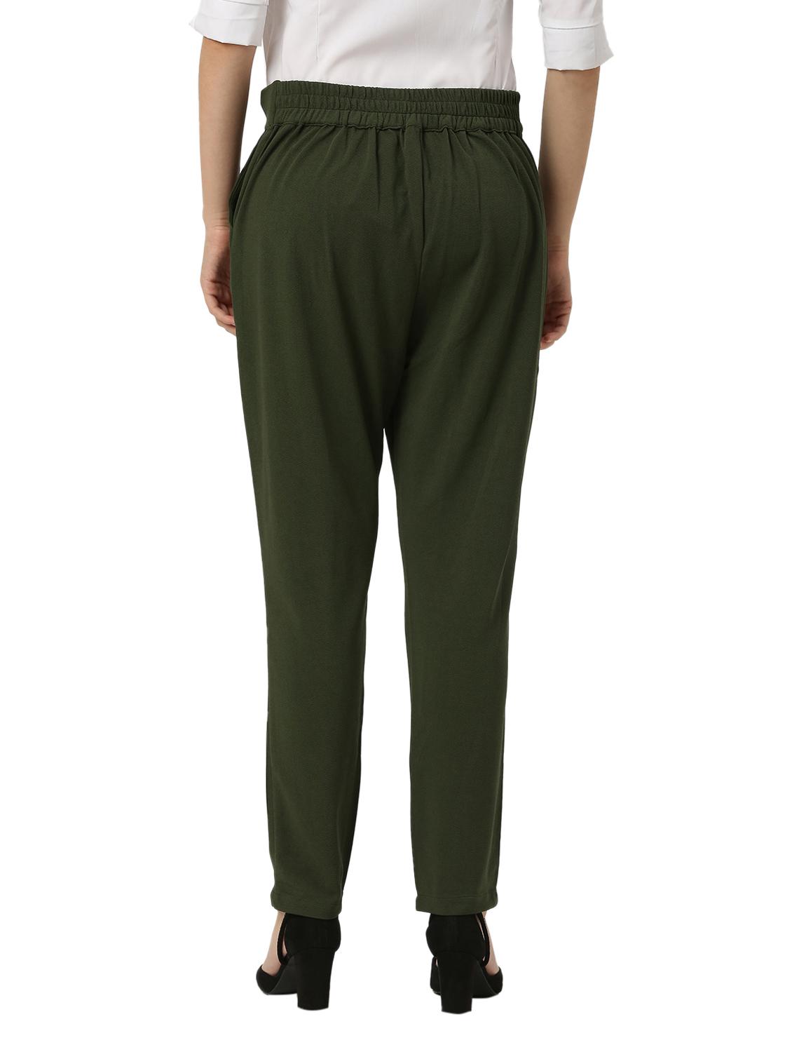 solid cotton lycra flat front trouser - 19734390 - Standard Image - 3