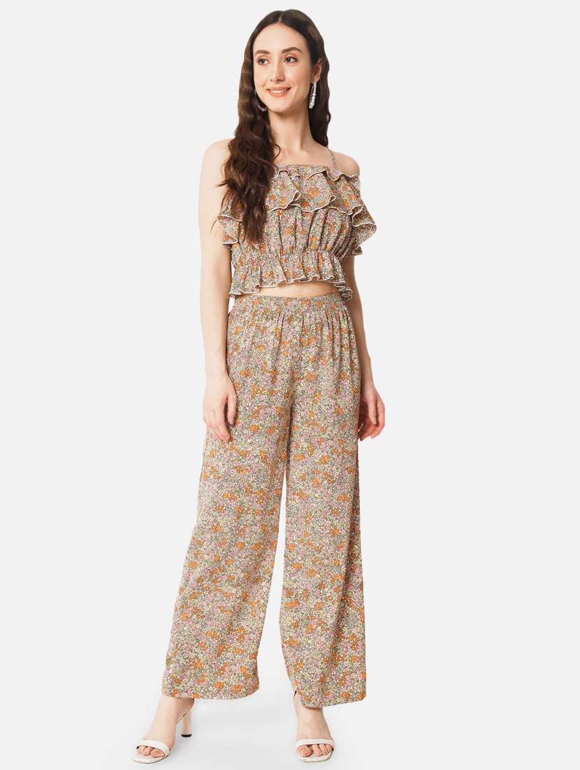 mid rise floral print palazzo - 19734739 -  Standard Image - 3