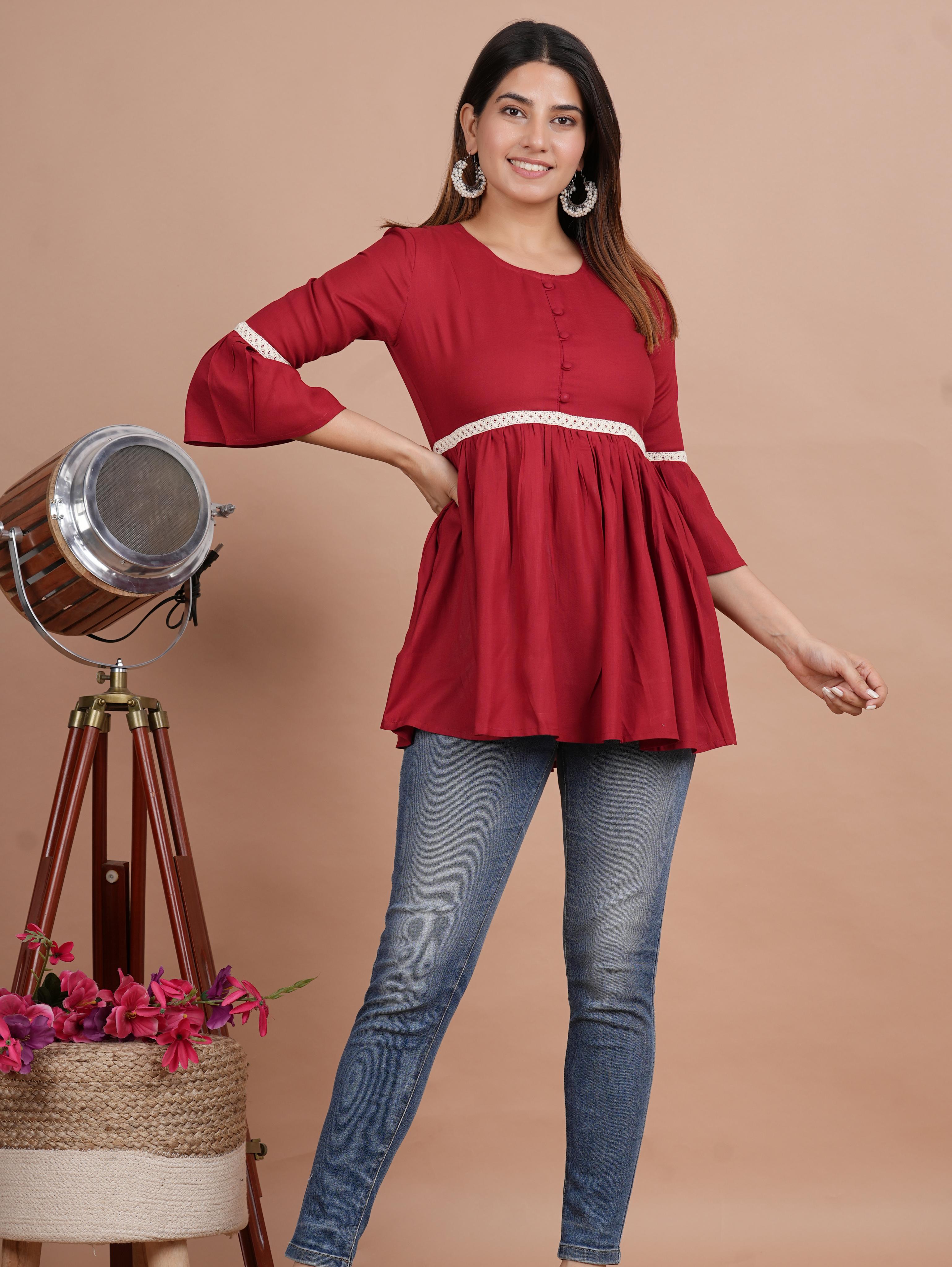 shefab regular rayon top - 19734782 - Standard Image - 3