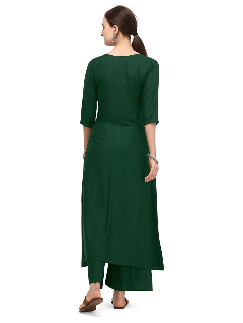 solid kurta palazzo set - 19735418 - Standard Image - 3