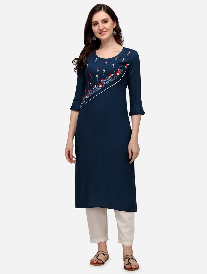embroidered kurta pant set - 19735651 - Zoom Image - 0