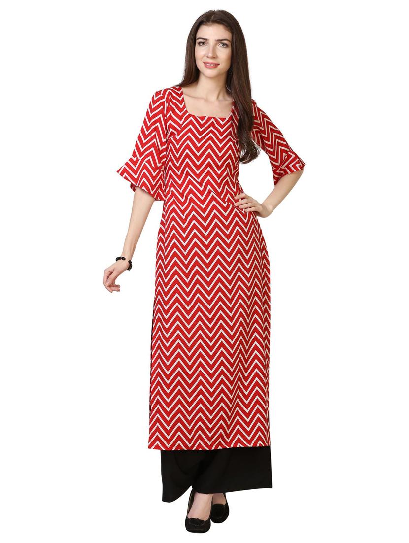 chevron print kurta palazzo set - 19735677 -  Zoom Image - 0