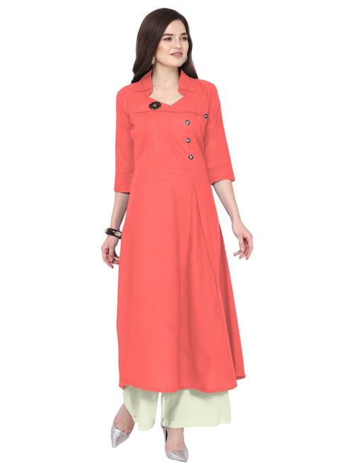 solid kurta palazzo set - 19735773 - Standard Image - 0