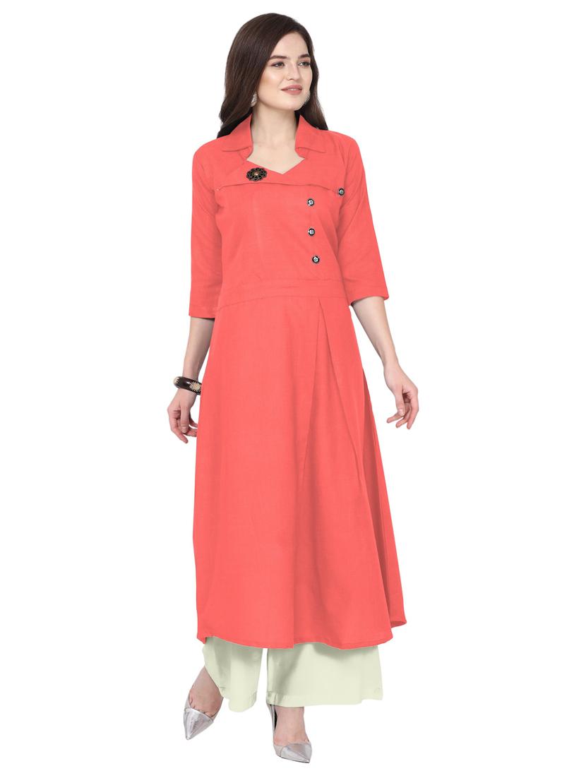 solid kurta palazzo set - 19735773 - Zoom Image - 0