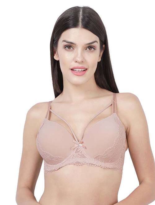 beige nylon balconette bra - 19740086 -  Standard Image - 0