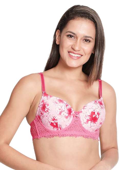 pink nylon tshirt bra - 19740094 -  Standard Image - 0