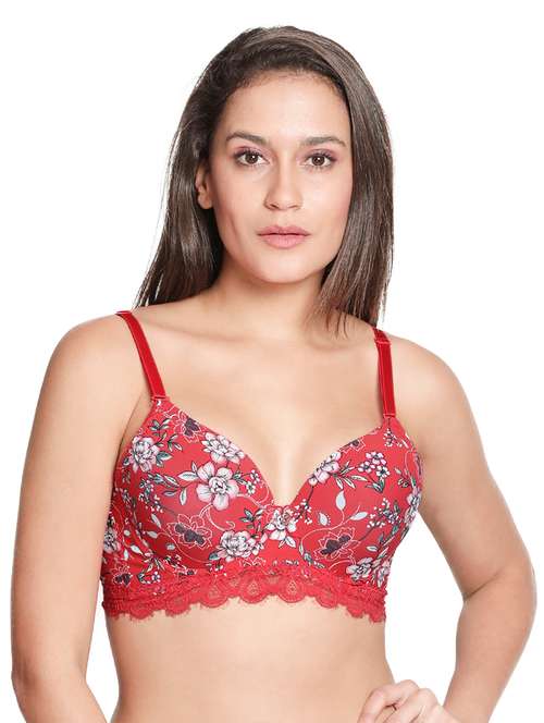 red nylon tshirt bra - 19740113 -  Standard Image - 0