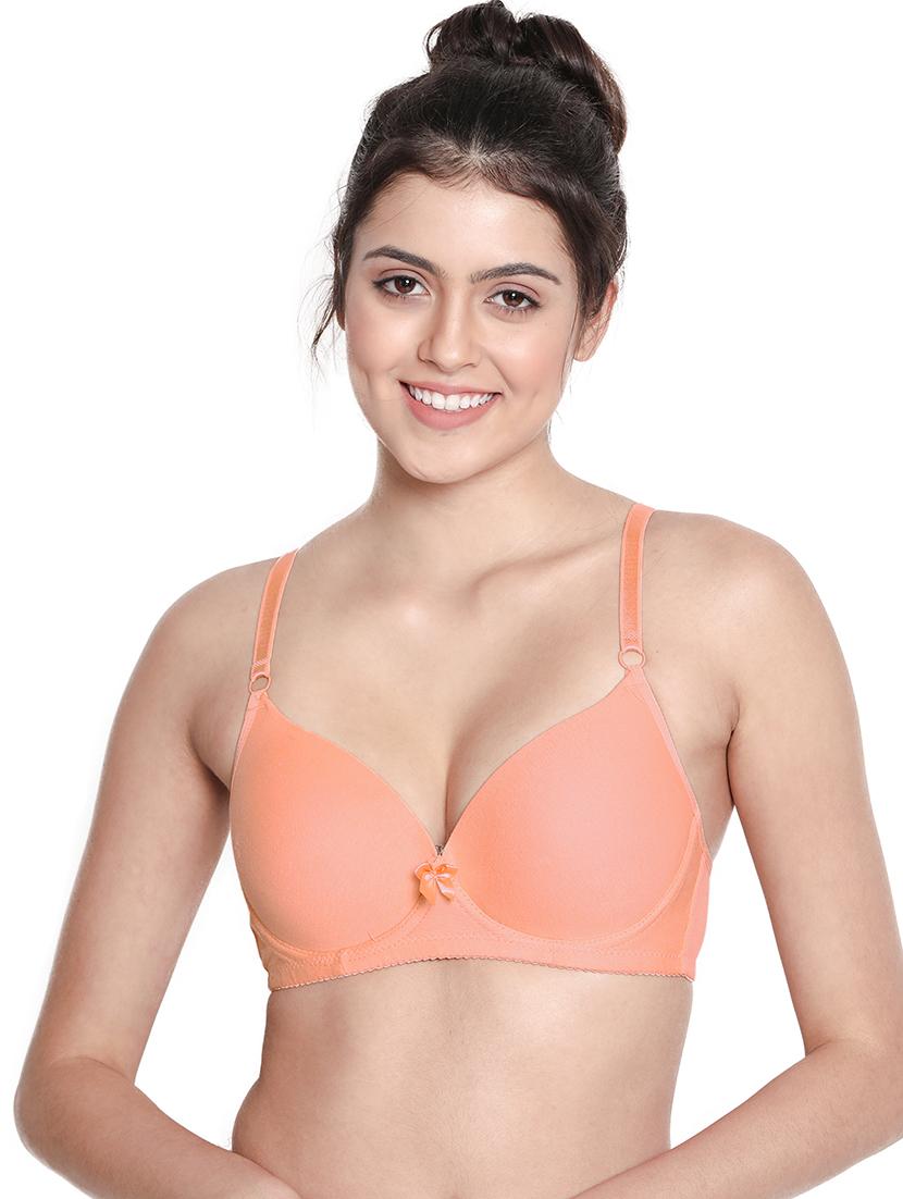 orange cotton tshirt bra - 19740116 - Zoom Image - 0