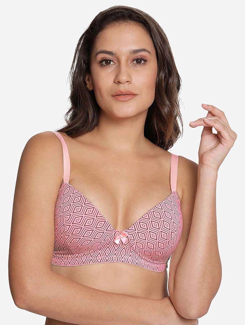 pink nylon tshirt bra