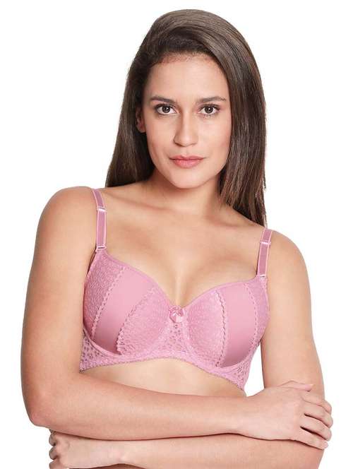 pink nylon tshirt bra - 19740136 -  Standard Image - 0