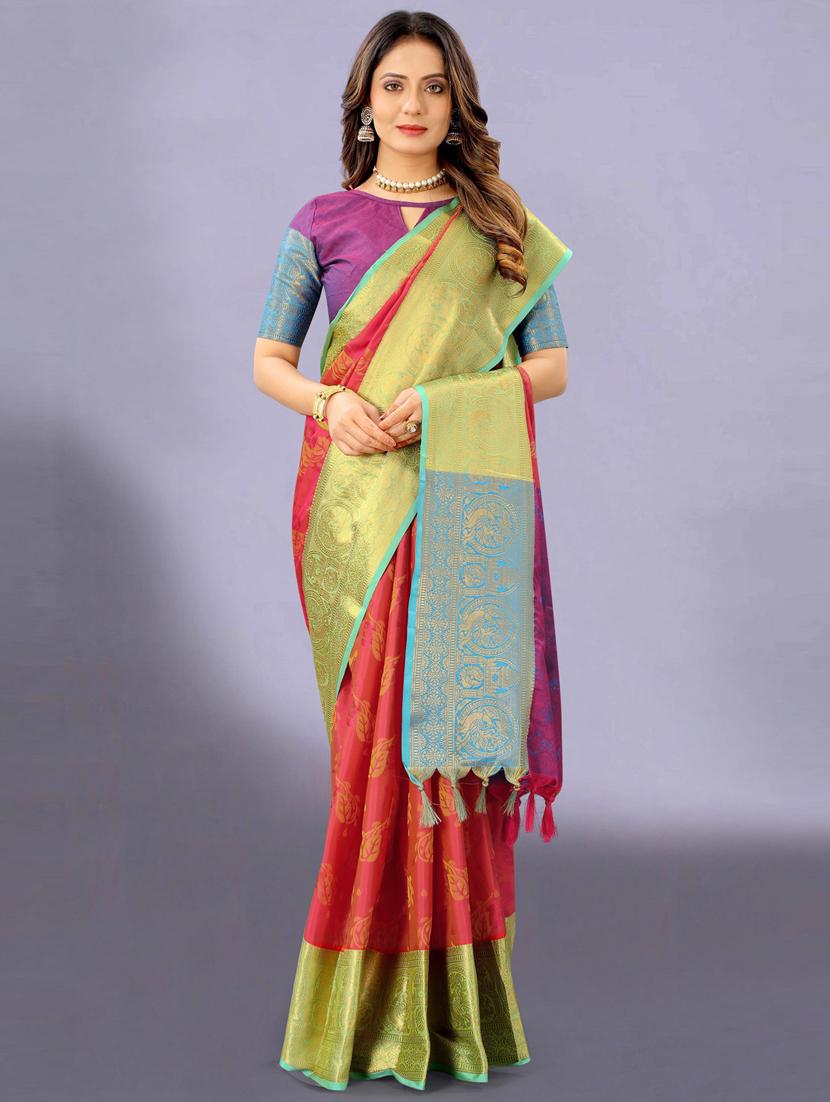 self designed woven saree - 19741192 - Zoom Image - 0