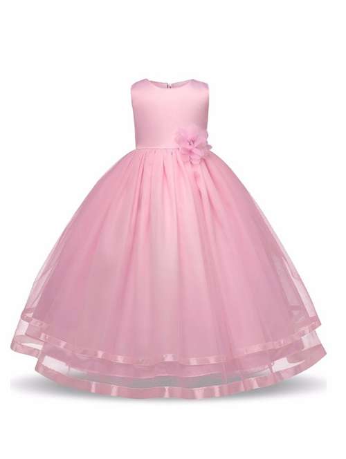 pink net party gown - 19743335 -  Standard Image - 0