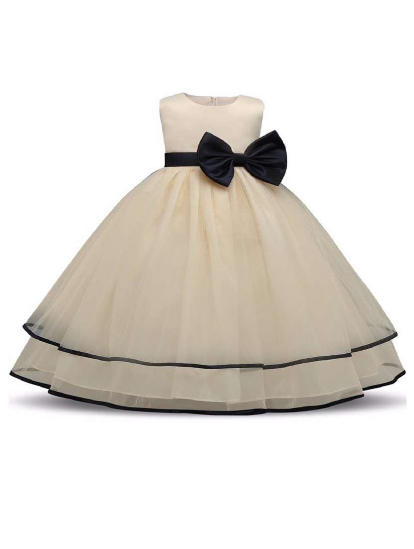 girls round neck sleeveless frock
