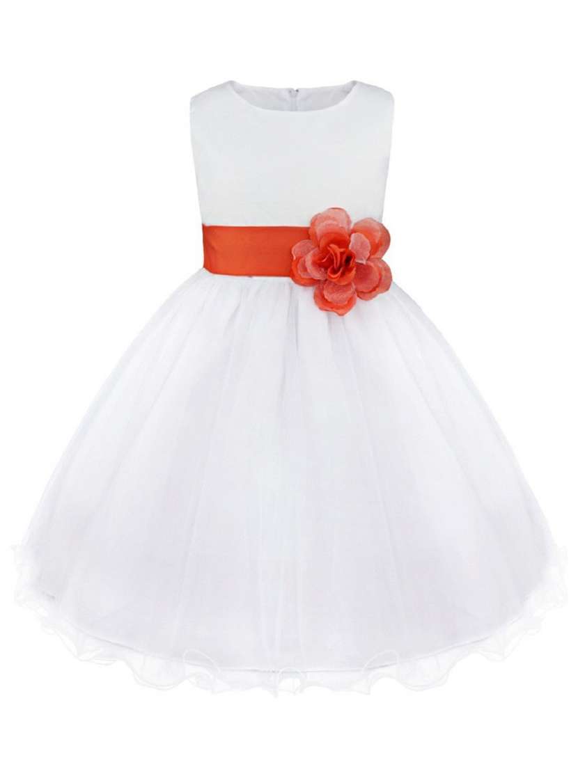 girls round neck sleeveless frock