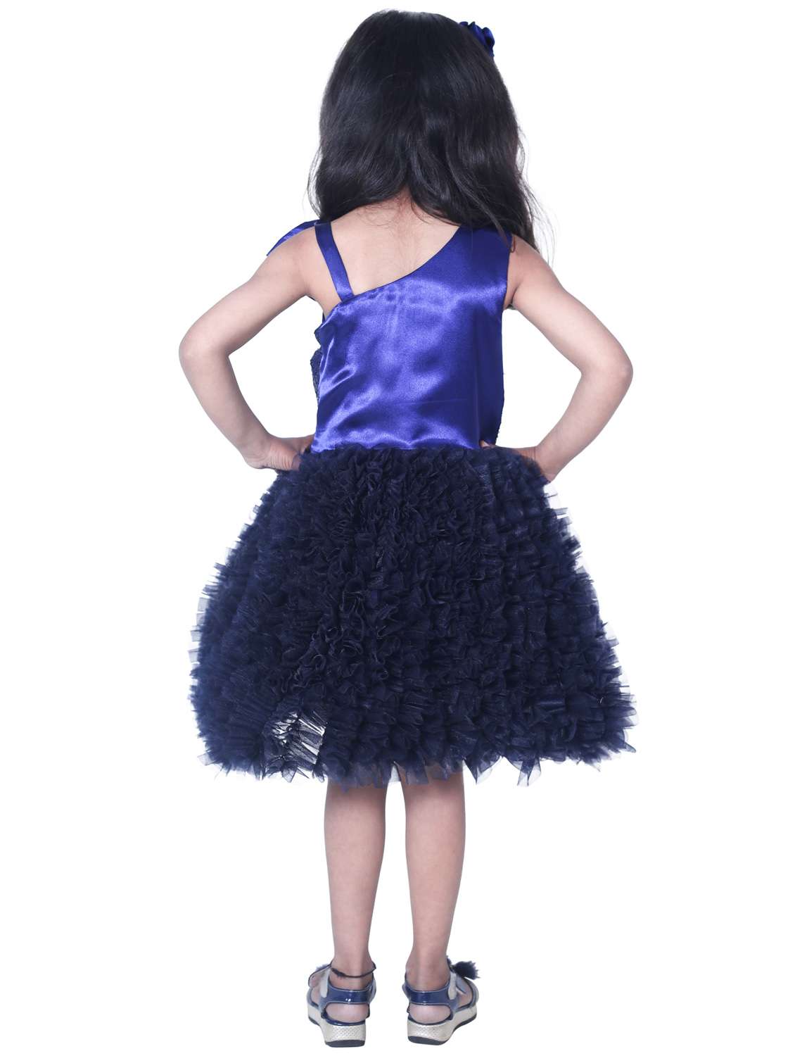 girls asymmetric neck sleeveless frock - 19743443 -  Standard Image - 3